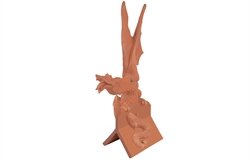 Decorative Clay Finials. Half round & 90-105°.
