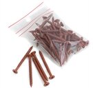 Lightweight Tiles Plastic Coated Fixing Screws - Red/Brown (pack of 40)